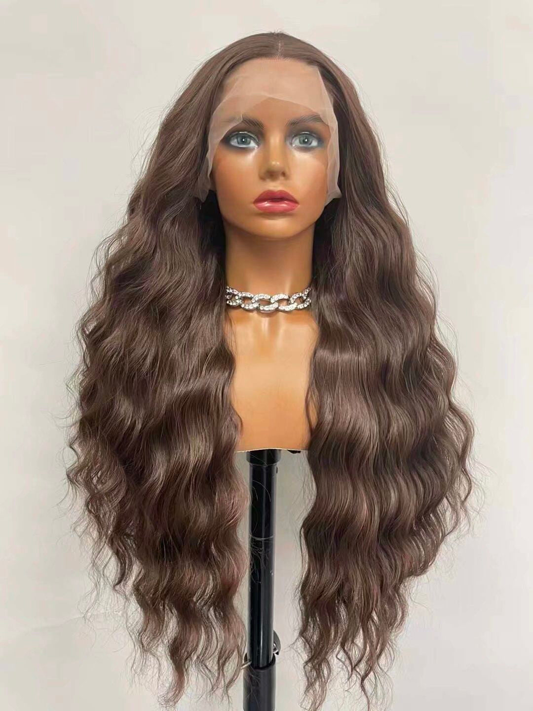 Clearance Sample Fiber Chemical Front Lace Long Straight Wig