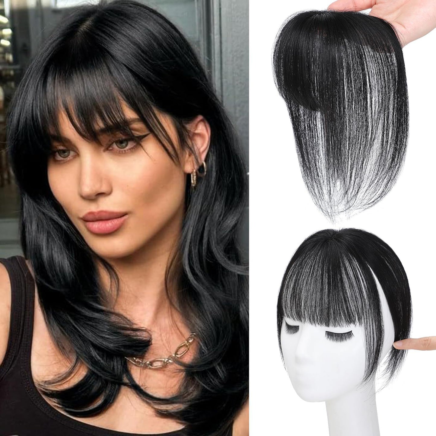 Piece Hand-woven Straight Real Human French Wig