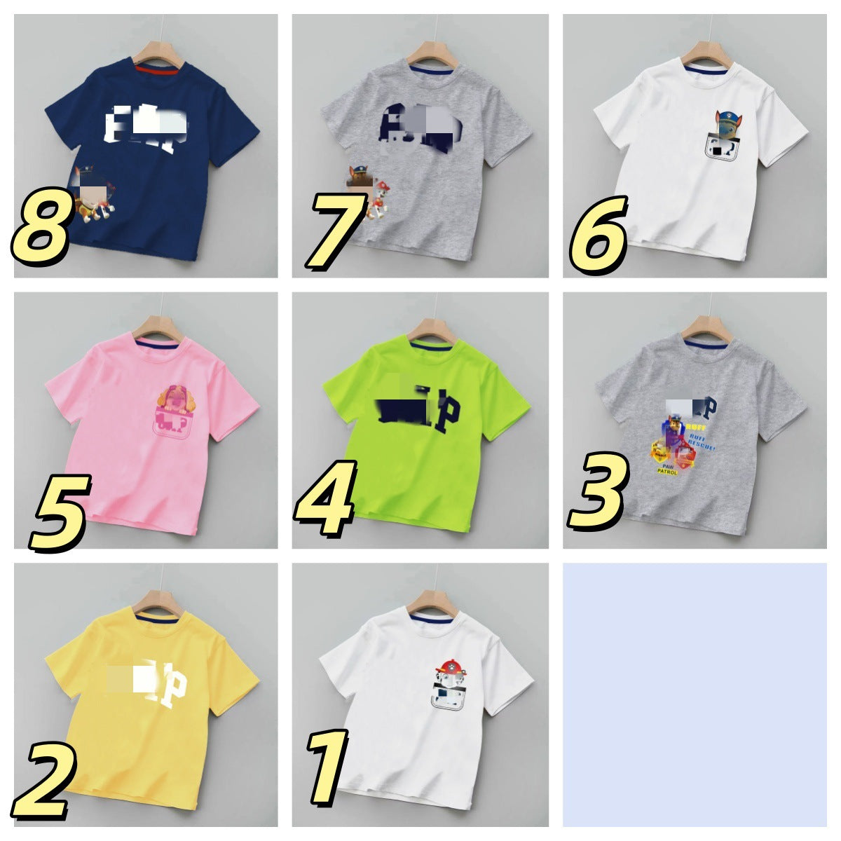 Women's & Men's Short-sleeved Digital Round Neck Collection Series Printed Children's T-shirt