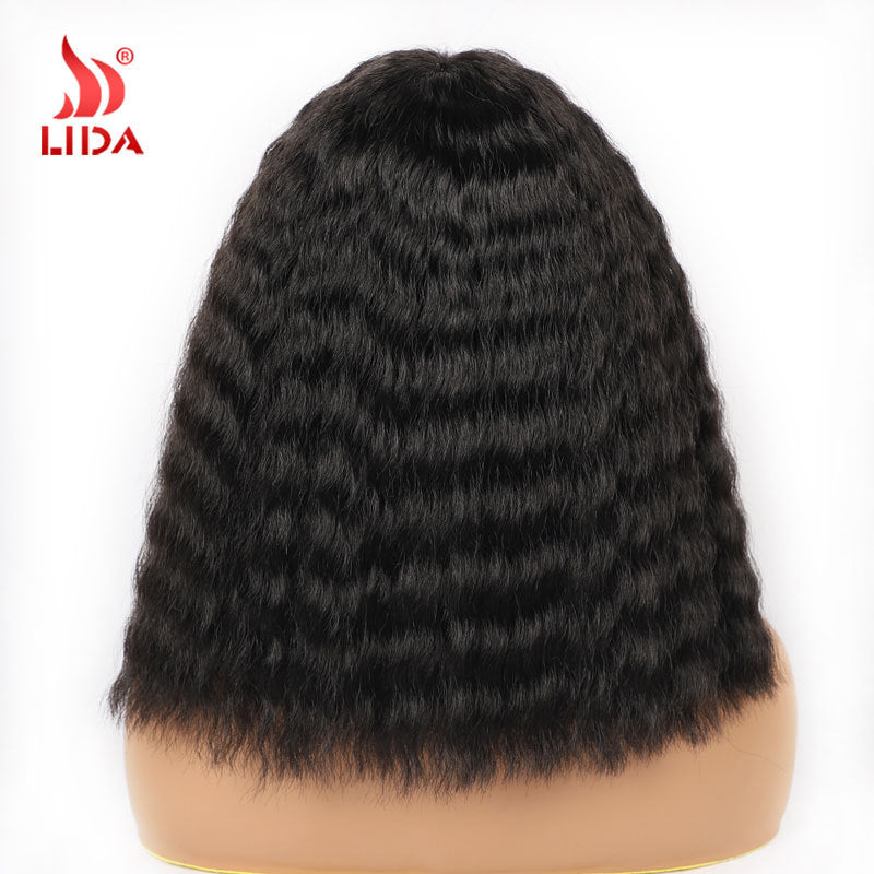 Fiber Mechanism Wave Head Cover Bangs Mid-length Curly Wig Long Curls