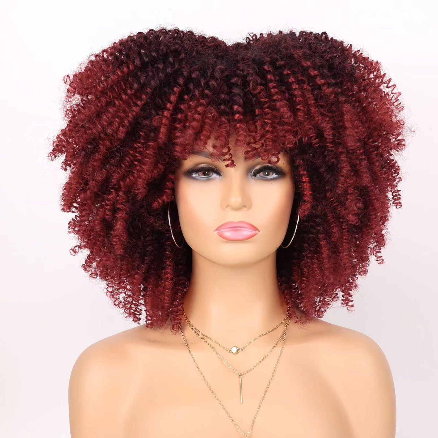Micro Volume Afro Head Cover African Small Wig Short Curly Hair