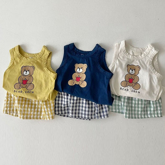 Children's Korean Style Summer Thin Cotton Loose Children's Suit