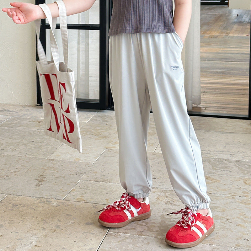 Children's Week Trousers Solid Color Thin Uv Protection Children's Pants