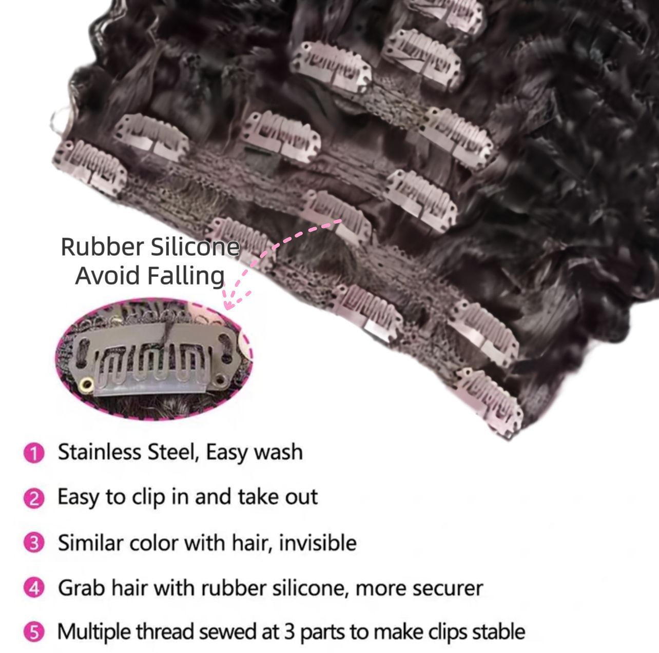 African Small Curly Hair Afro Water Wig Long Curls