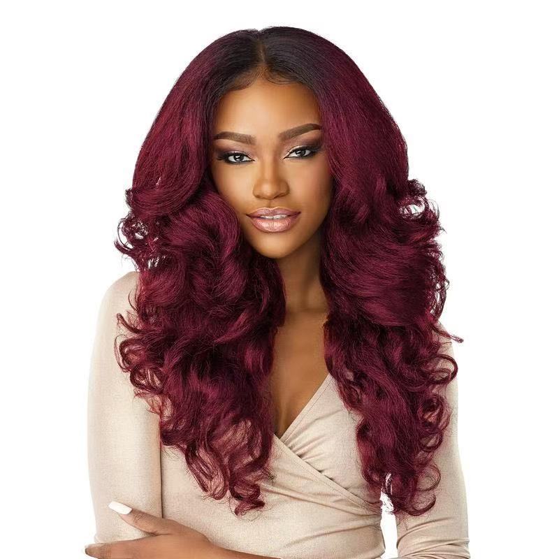 Women's Mid-length Curly Hair Black Fluffy Chemical Wig Long Curls