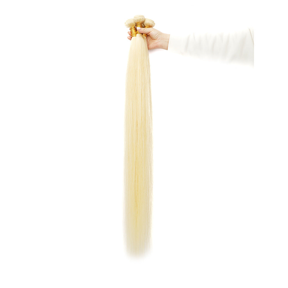 Cool Charming Pretty Weft Straight Strip Real Hair Wig