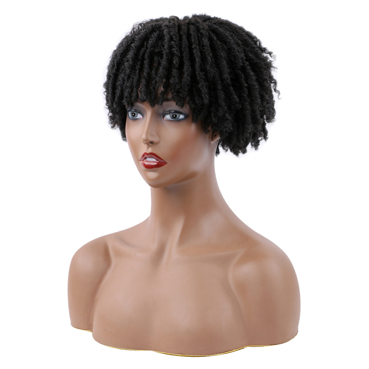 Dreadlocks Curly Hair Head Spiral Chemical Fiber Mesh Men's Wig
