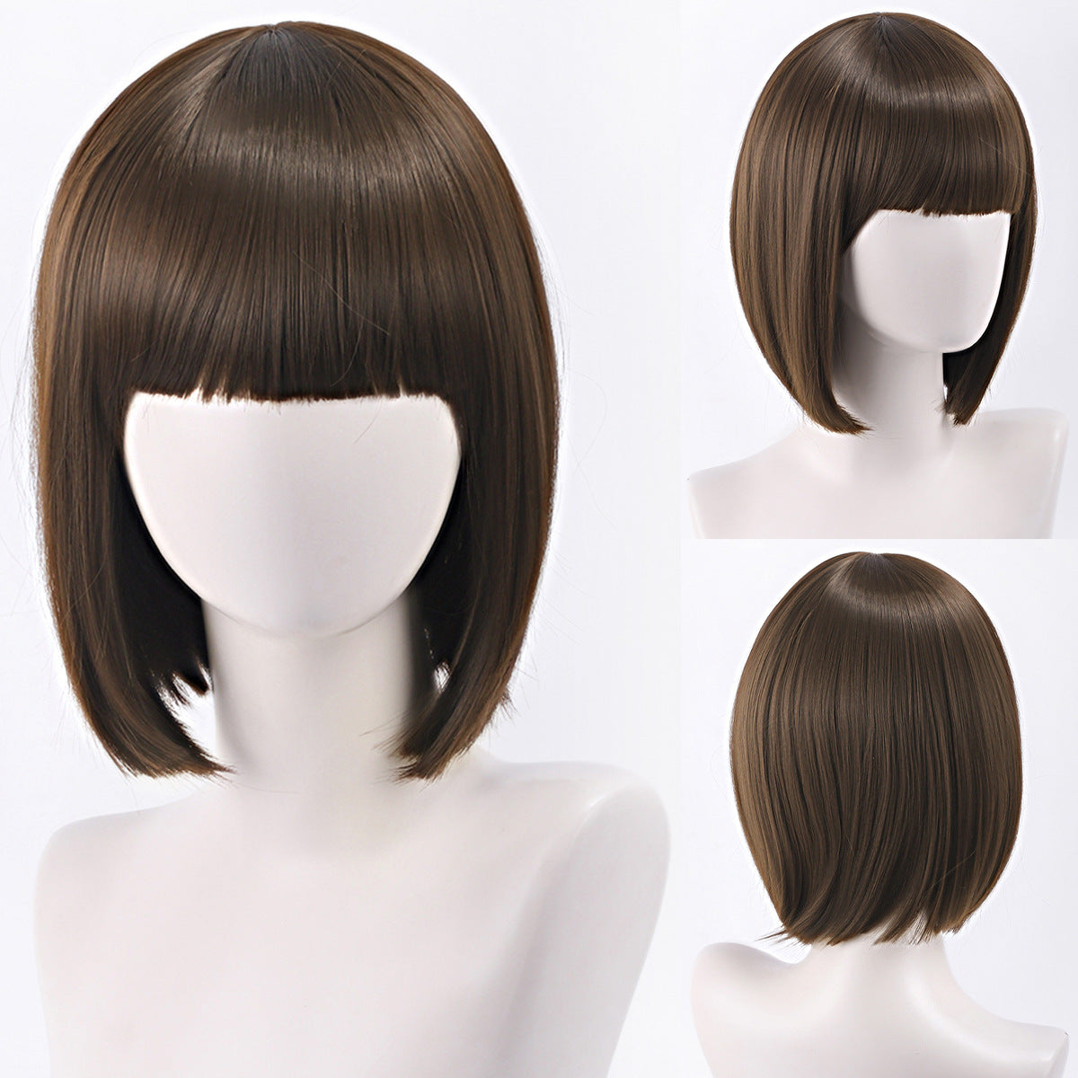 Green Gray Beige Black Red Pink Bangs Anime Nightclub Female Cos Wig
