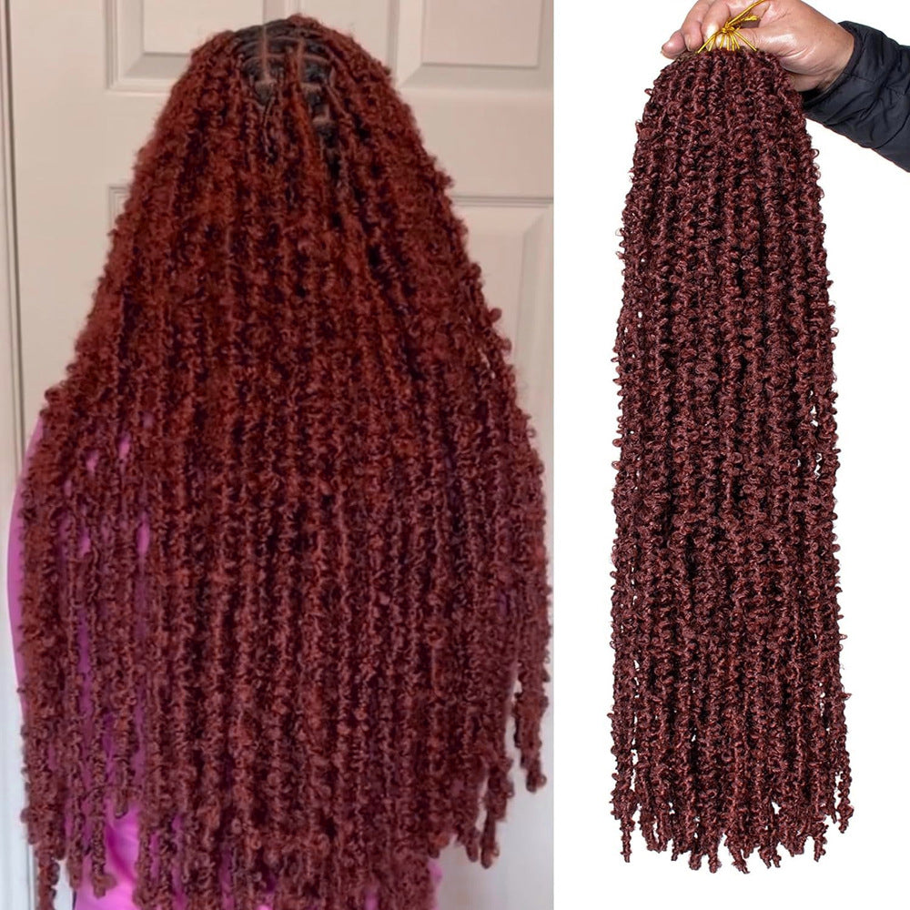 African Dreadlocks Hair Extensions Butterfly Crochet Long Straight Wig