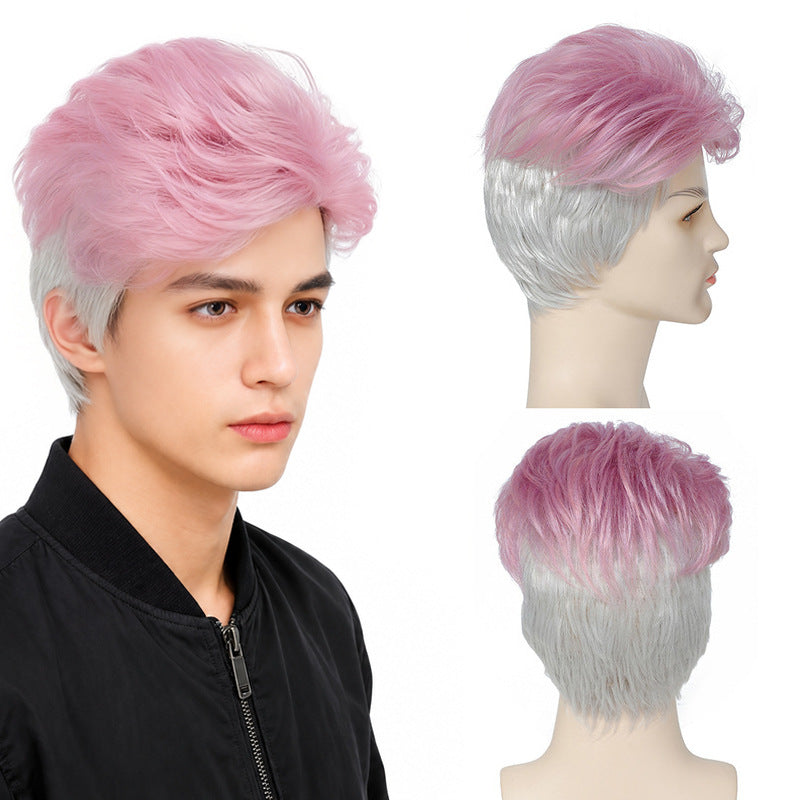 Men's Short Straight Hair Daily Wear Universal Cos Wig
