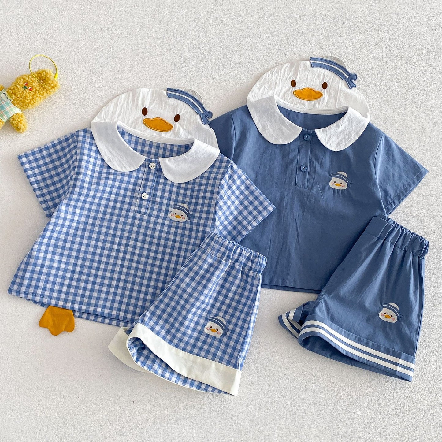 Children's Cartoon Doll Collar Summer Short Sleeve Trendy Embroidery Children's T-shirt