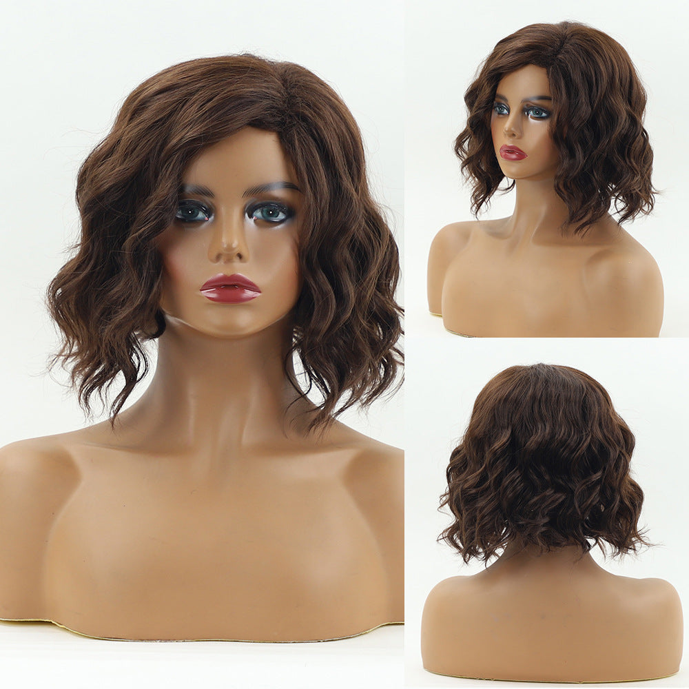 Cool Women's Dyed Mid-length Curly Hair Wig Long Curls