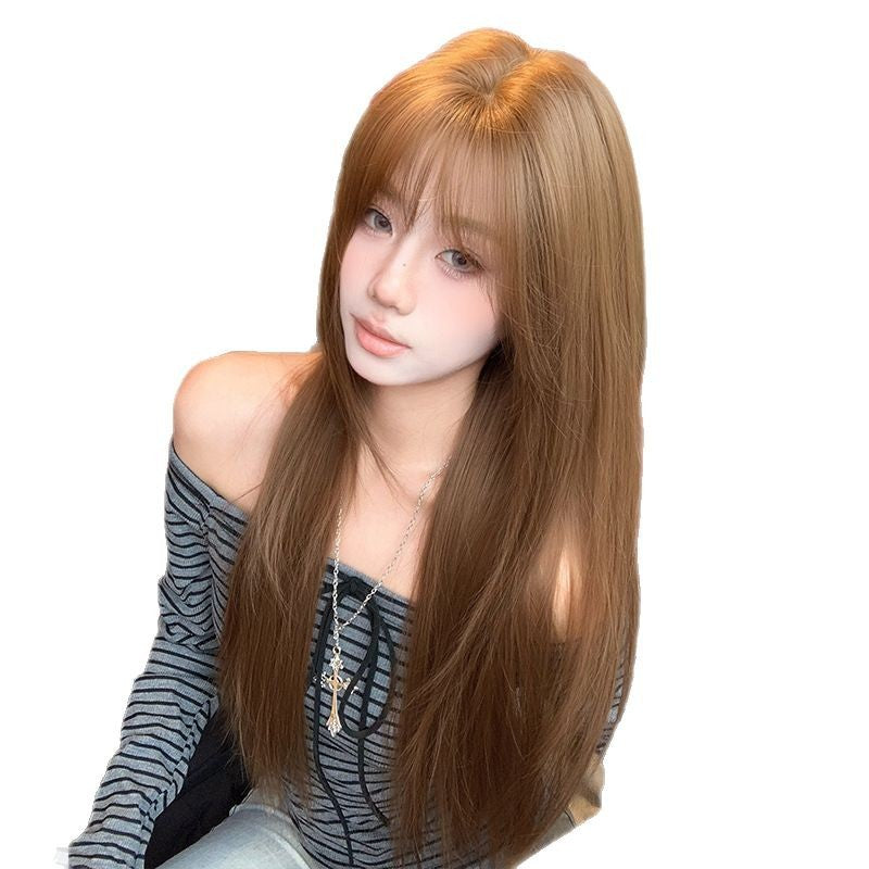 Sweetheart Hair Embellish Age Reducing Temperament Female Long Straight Wig