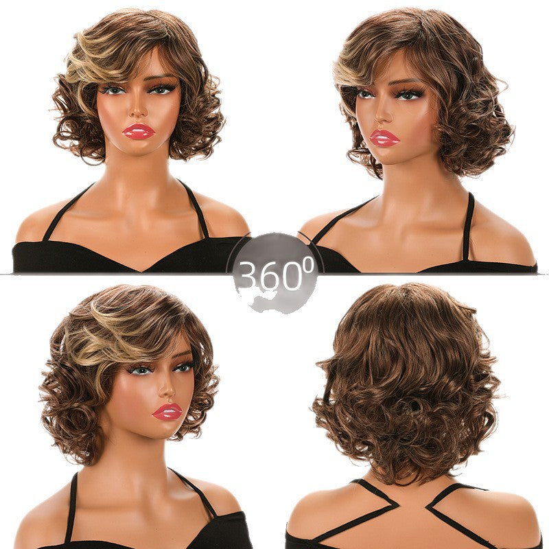 Women's African Short Curly Hair Fashion Fluffy Afro Cos Wig