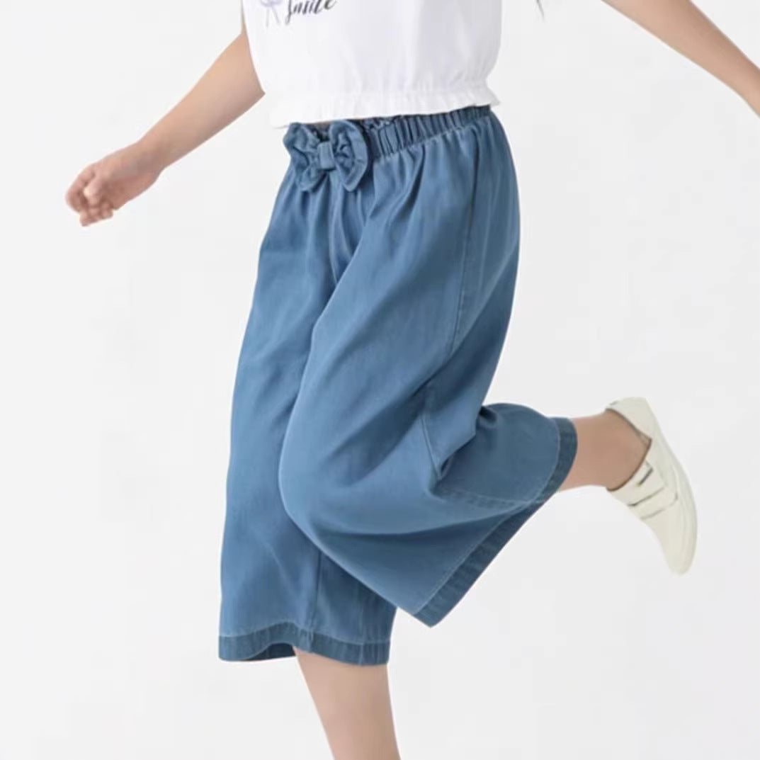 Children's Medium Big Machete Washed Jeans Casual Children's Pants
