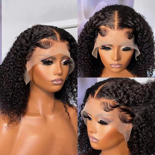 Women's Front Lace Wigs With Small Headgear Wig Short Curly Hair