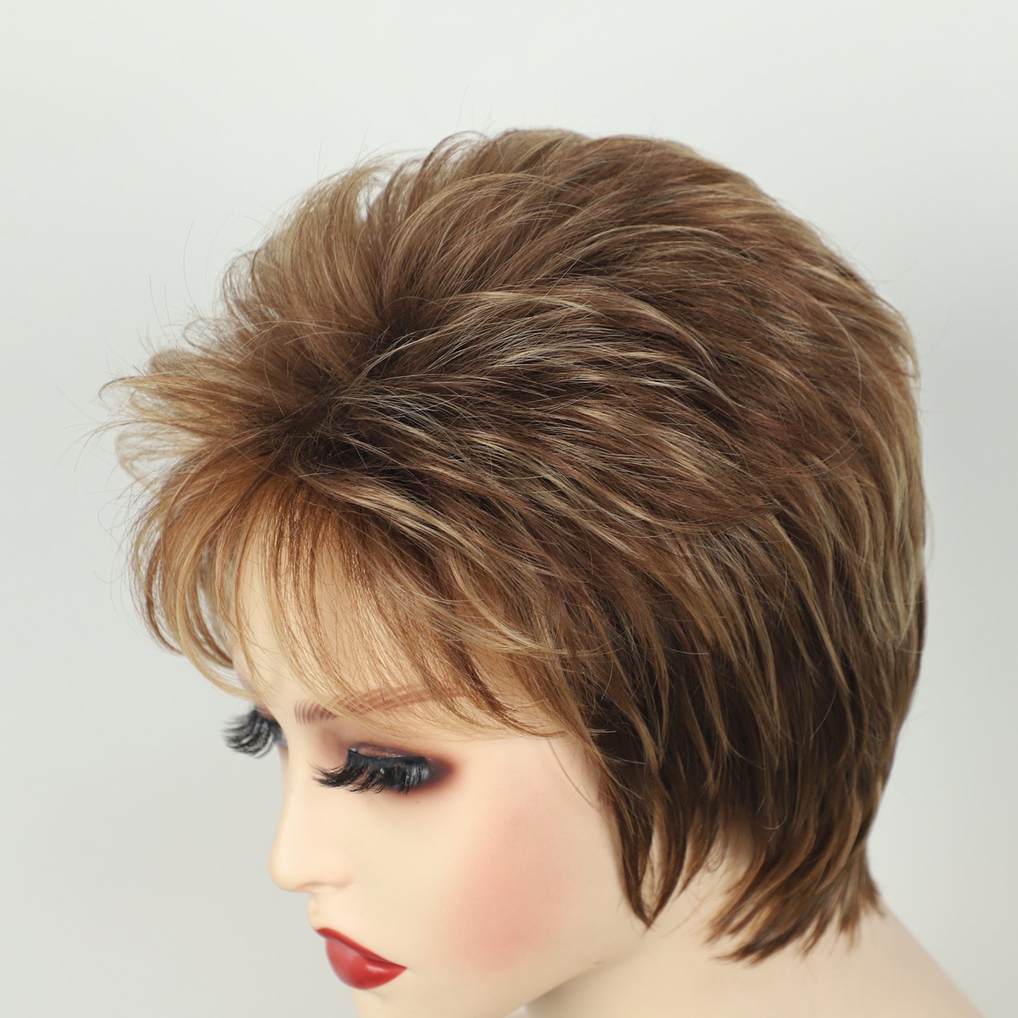 Trendy Innovative Fluffy Fiber Head Cover Wig Short Curly Hair