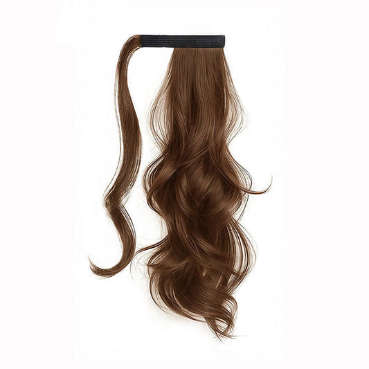 Women's Big Wave Low Braids Velcro Hair Increase Wig Ponytail