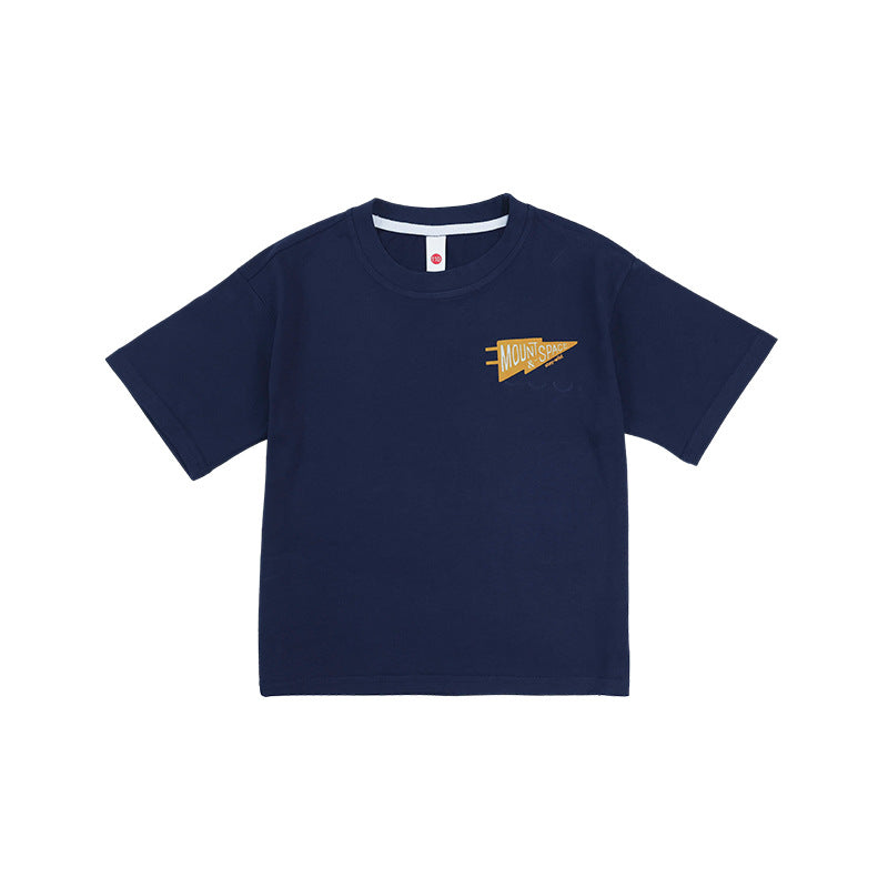 Children's Short-sleeved Summer Simple Breathing Cotton Round Neck Children's T-shirt