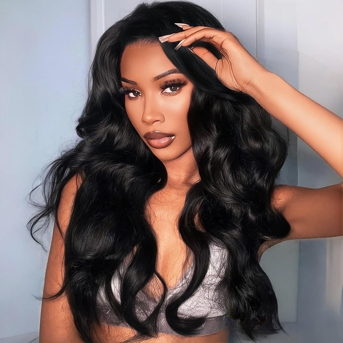 Women's Front Lace Fashion Hair Mid-length Curly Wig Long Curls