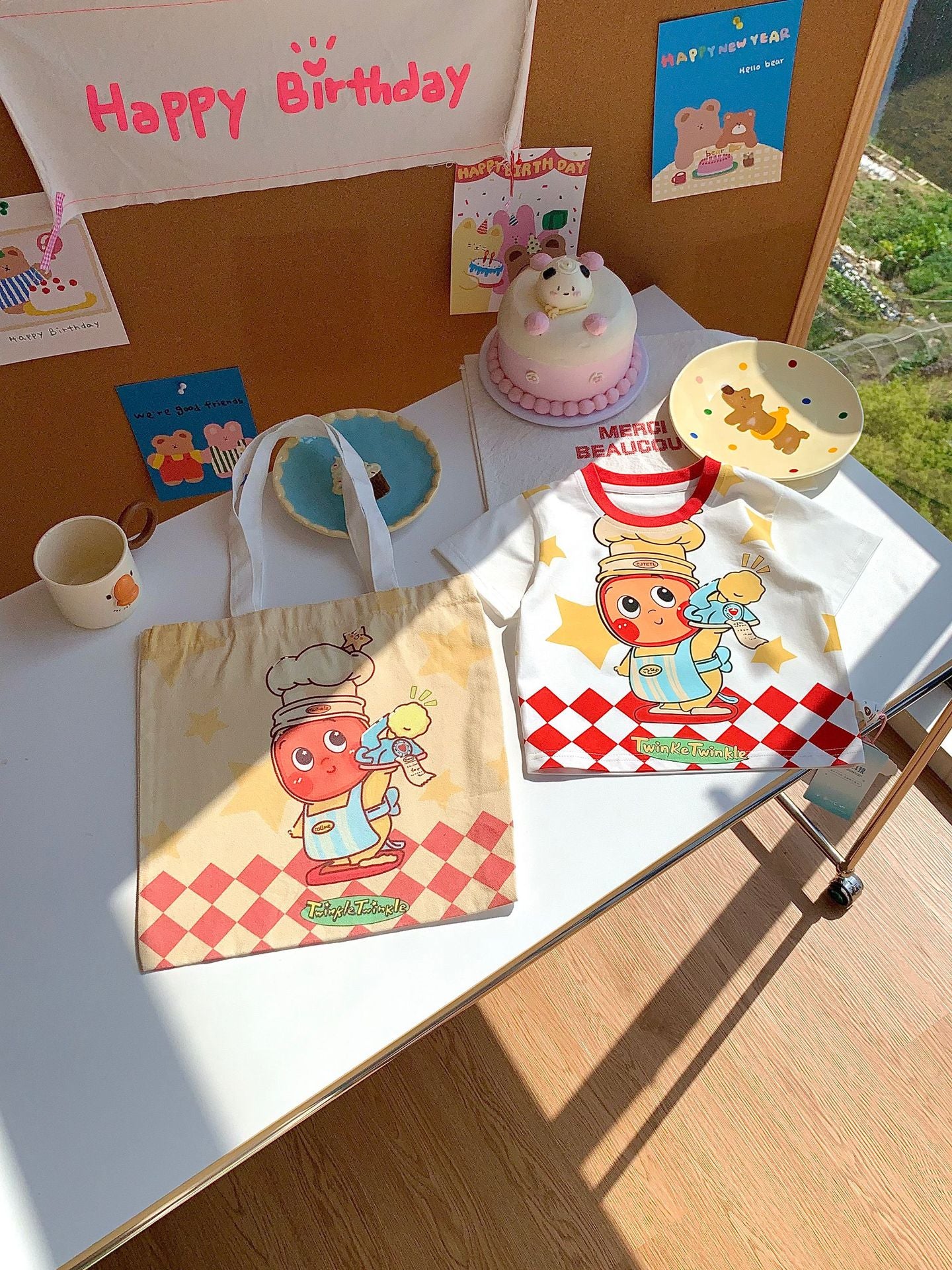 Children's Bag Summer Short Sleeve Cute Cartoon Printed Boys Korean Style Children's T-shirt