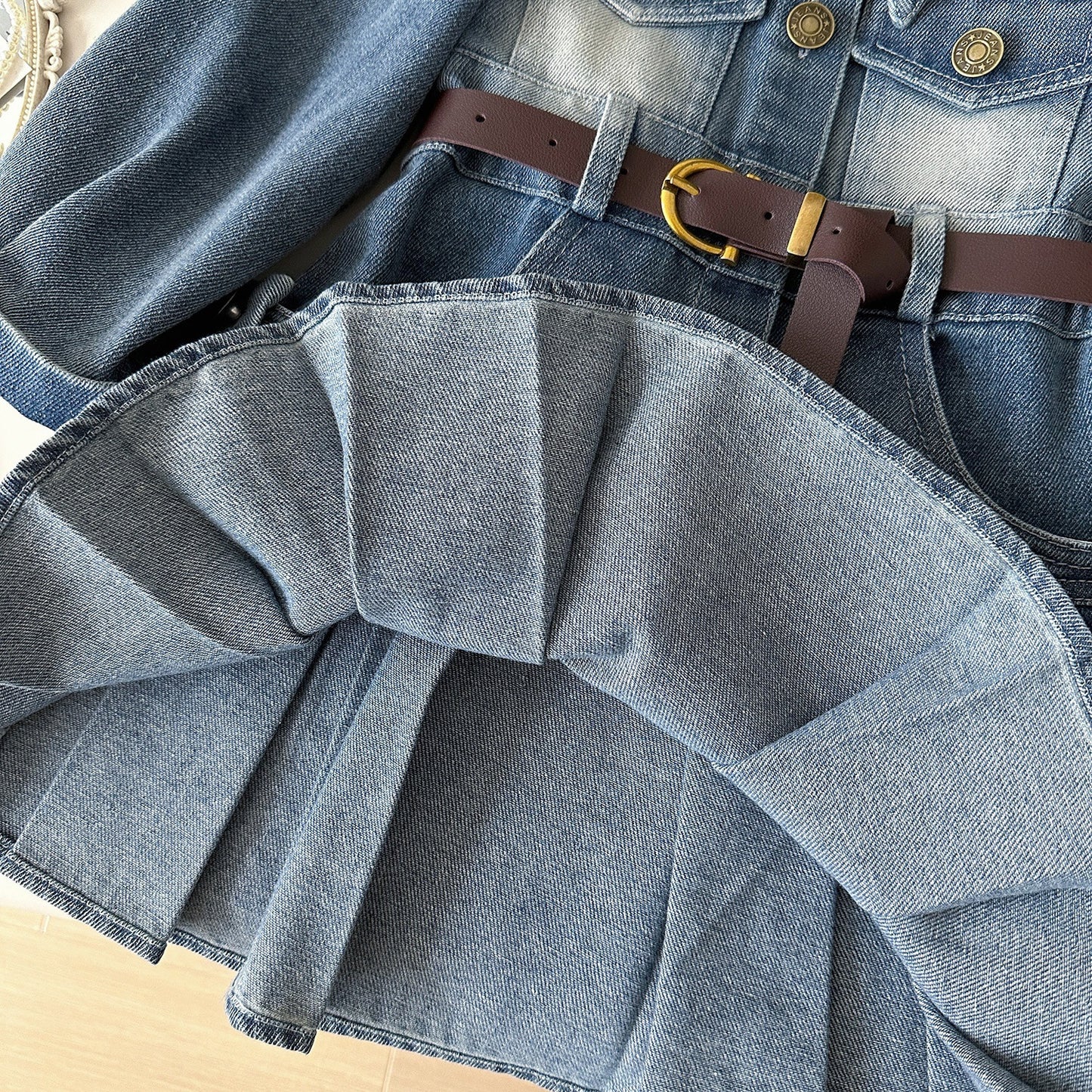 Classic Children's Autumn Denim Korean Princess Children's Dress