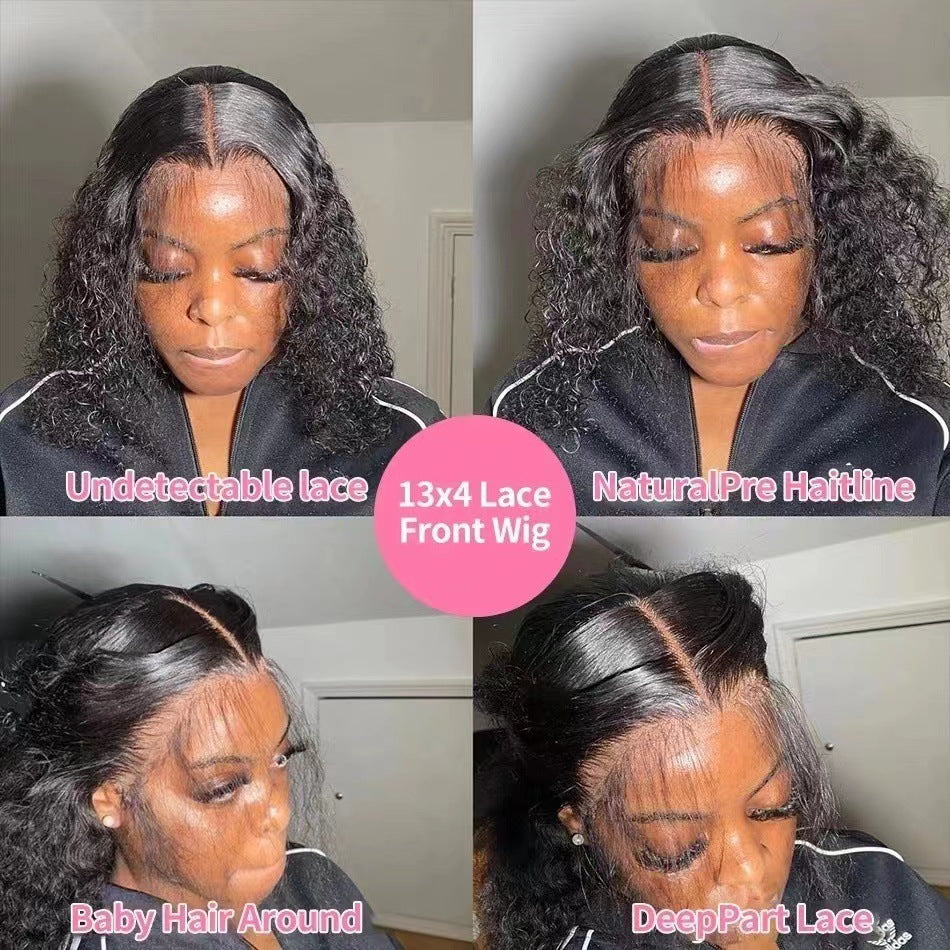 Small Front Lace Chemical Fiber Fashion Wig Short Curly Hair