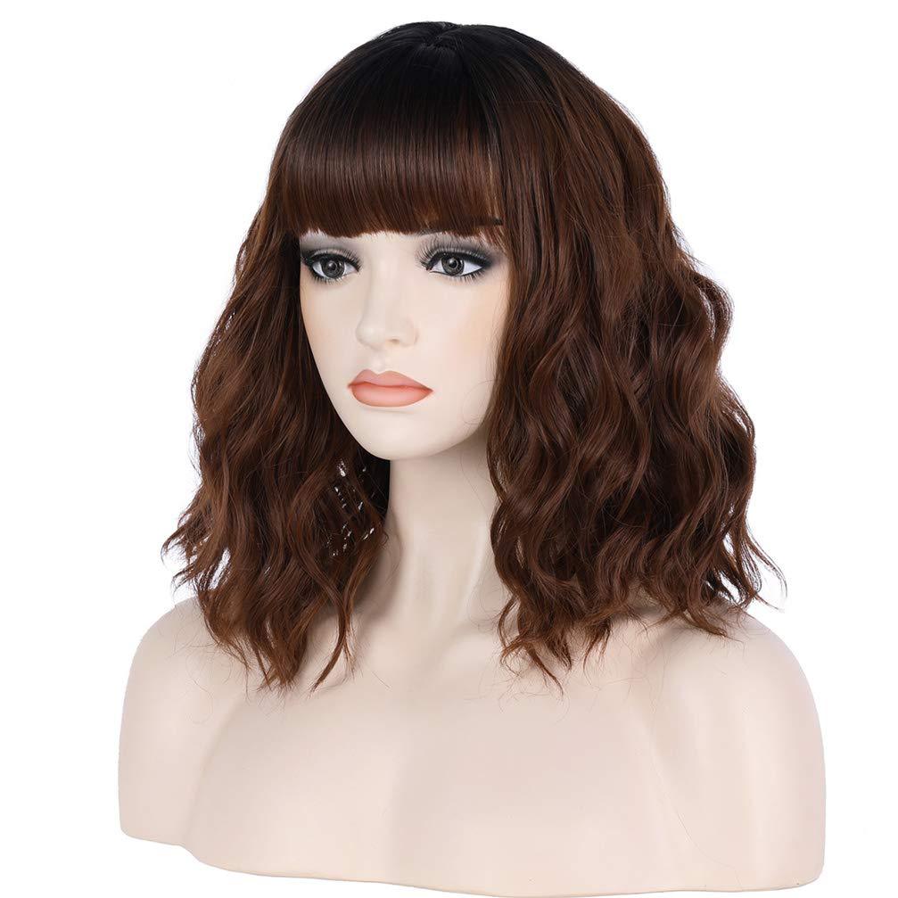 Chemical Fiber Head Cover Color Optional Wig Short Curly Hair