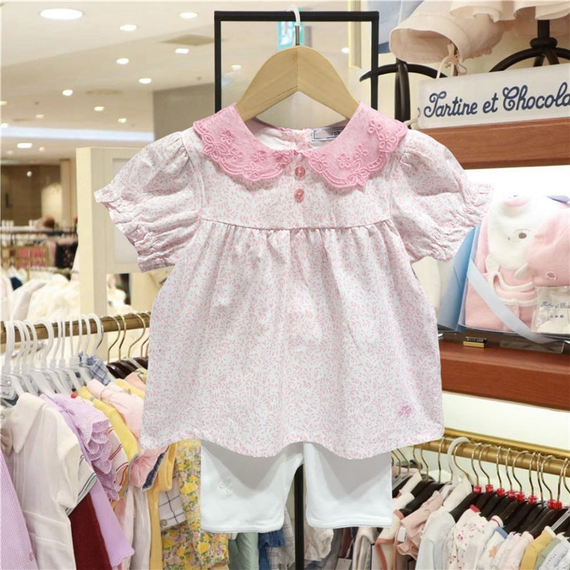 Children's Clothing Summer Short Sleeve T-shirt Leggings Children's Suit