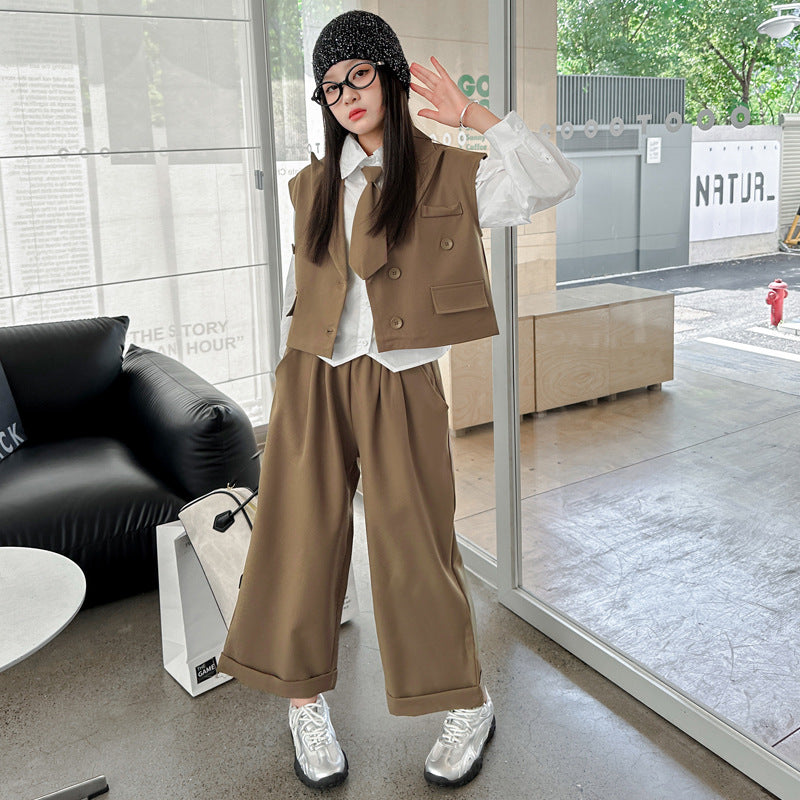 Autumn Clothing Fashionable Korean Style Long Sleeve Children's Suit