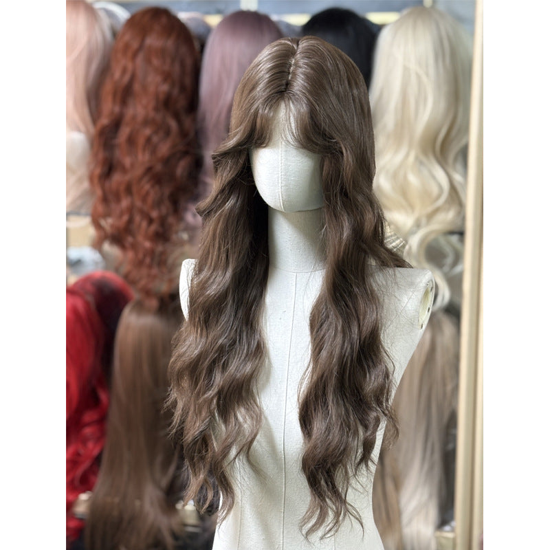 Medium Small Lace One-word Natural Fluffy Sets Full Top Curly Wig Long Curls