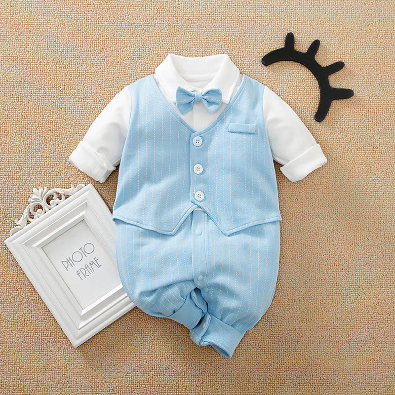 Jumpsuit Gentleman Clothes Long Sleeve Infant Jumpsuit, Climbing Suit