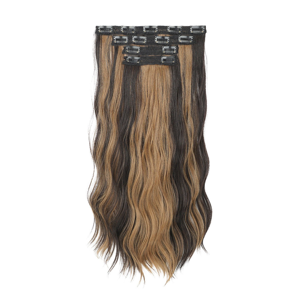 Long Curly Female Set Hairpiece Clip Chemical Fiber Hair Wig