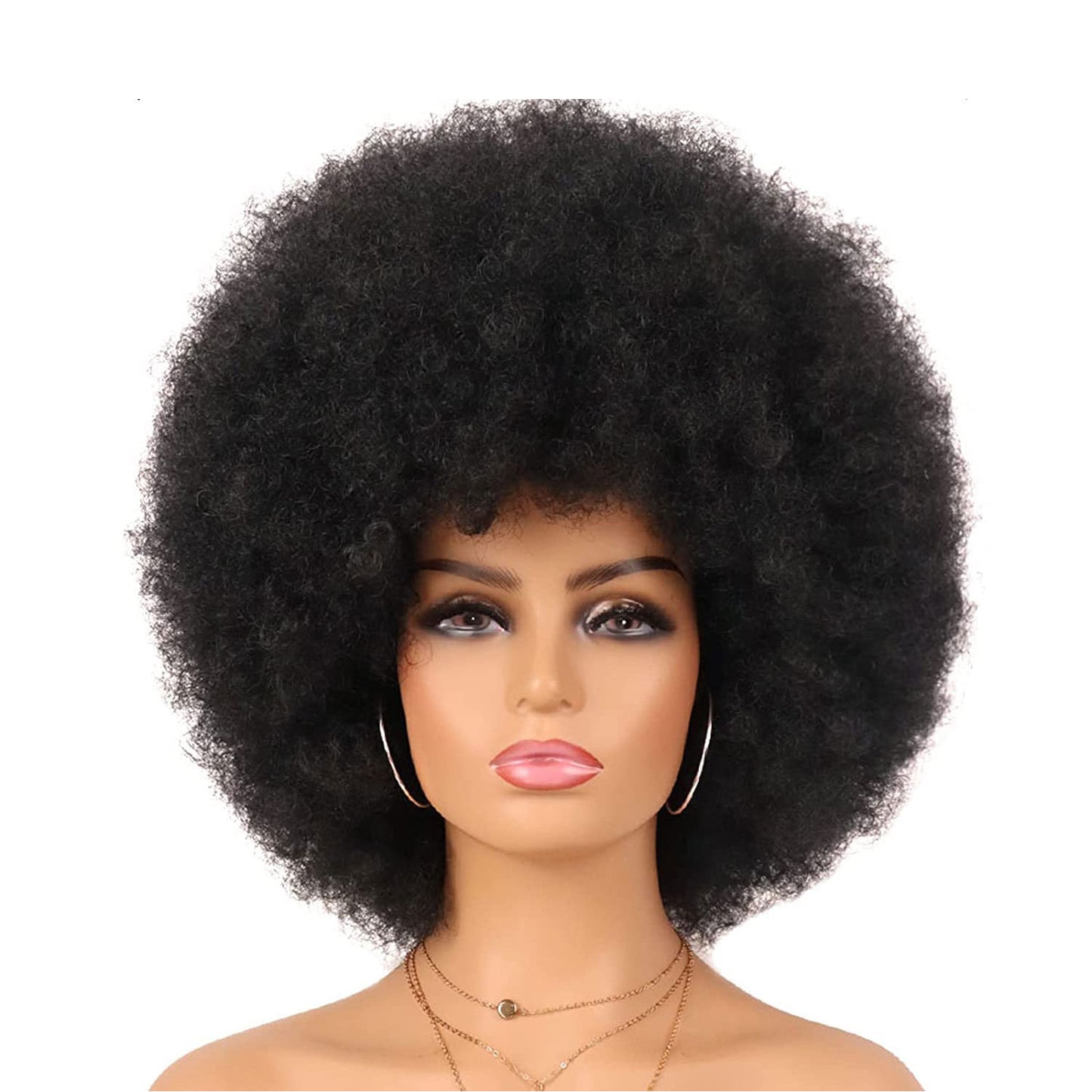 Women's Second Hair African Head Cover Fluffy Small Volume Cos Wig