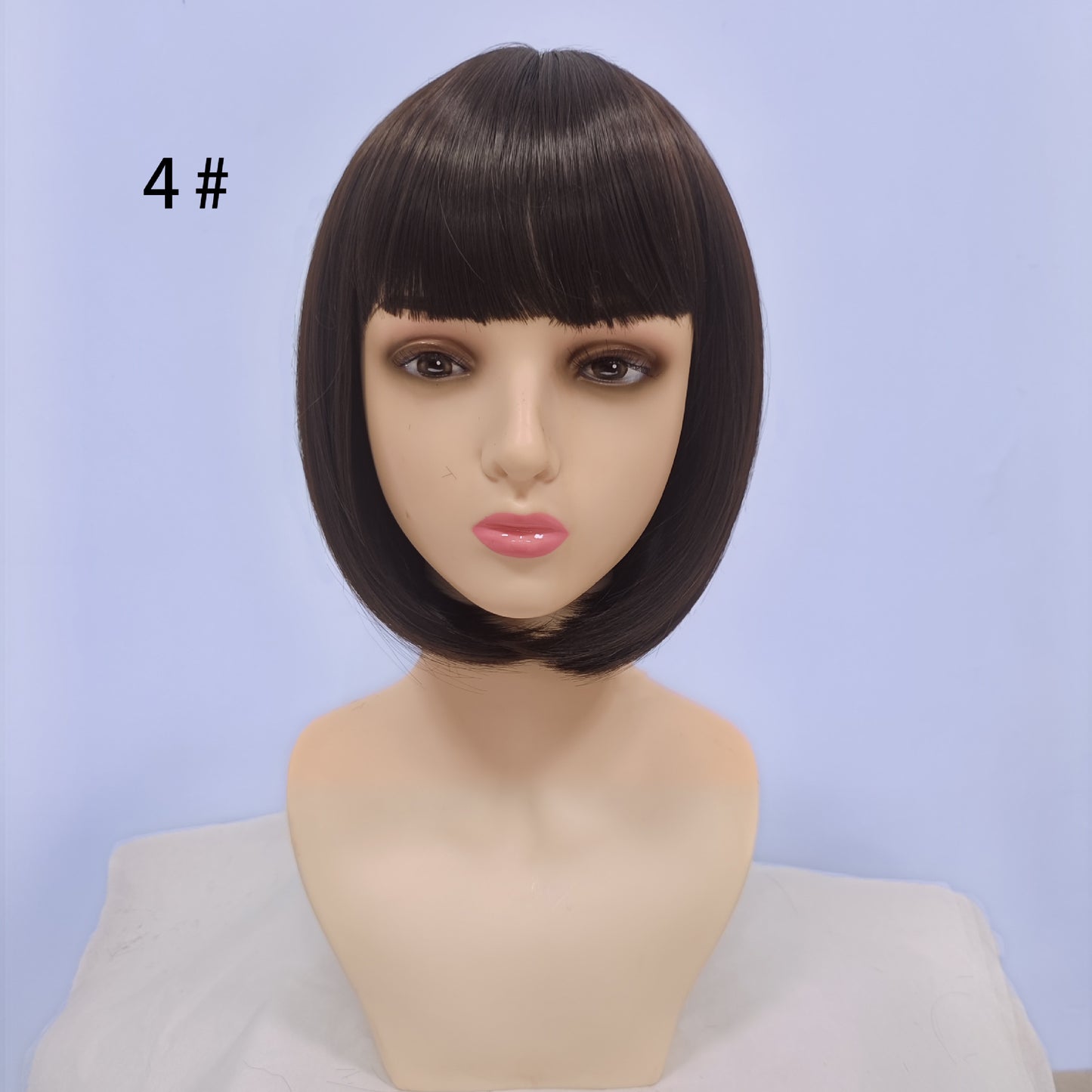 Graceful Classic Bangs Female Synthetic Wigs Wig Short Straight Hair