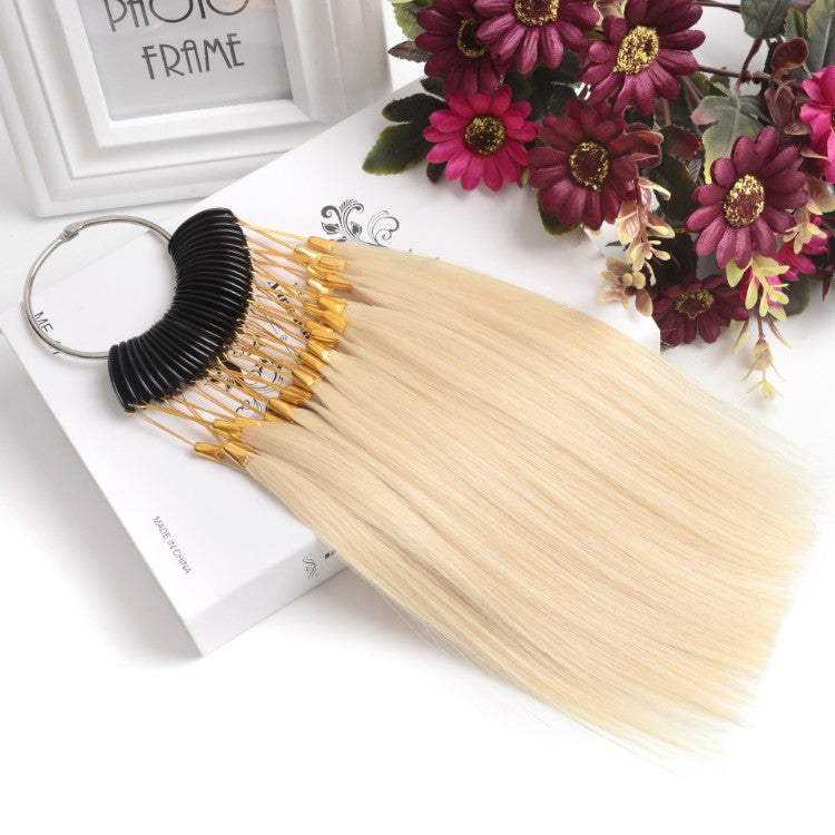 Hairdressing Salon Try Color Wool Tops Band Haircut Test Dyed Real Hair Wig