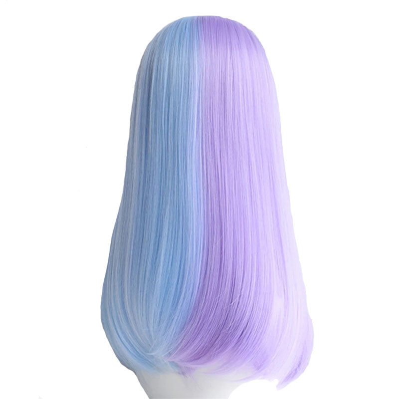 Headgear Female Double Matching Color Lolita Straight Bangs Natural Simulation Cos Wig