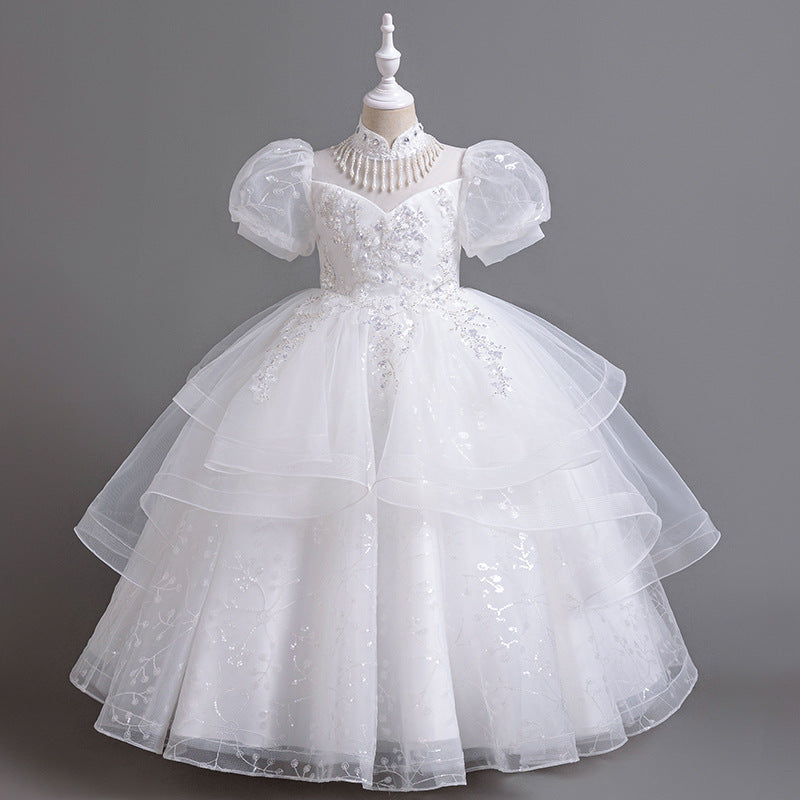 Children's Woven Fashionable Princess Pettiskirt Medium Large Children's Dress