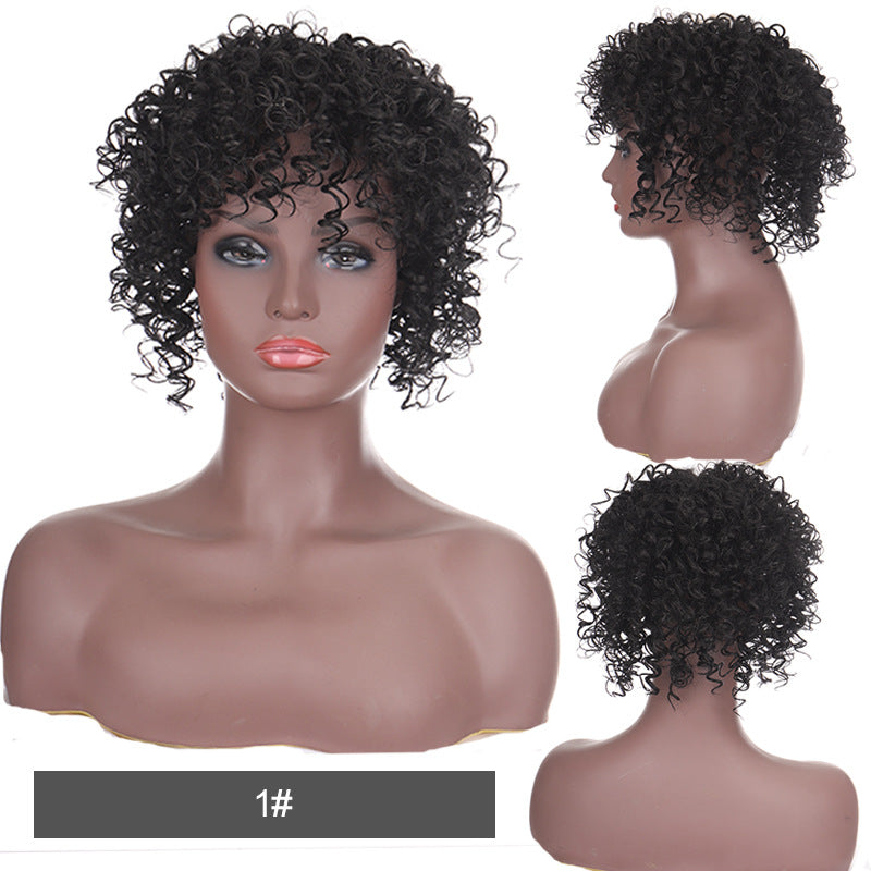 Roll Hairpiece Three Card Corn Stigma Head Explosion Set Curly Wig