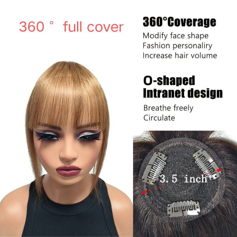 Beautiful Cool Human Head Supplementing Piece Real Hair Wig