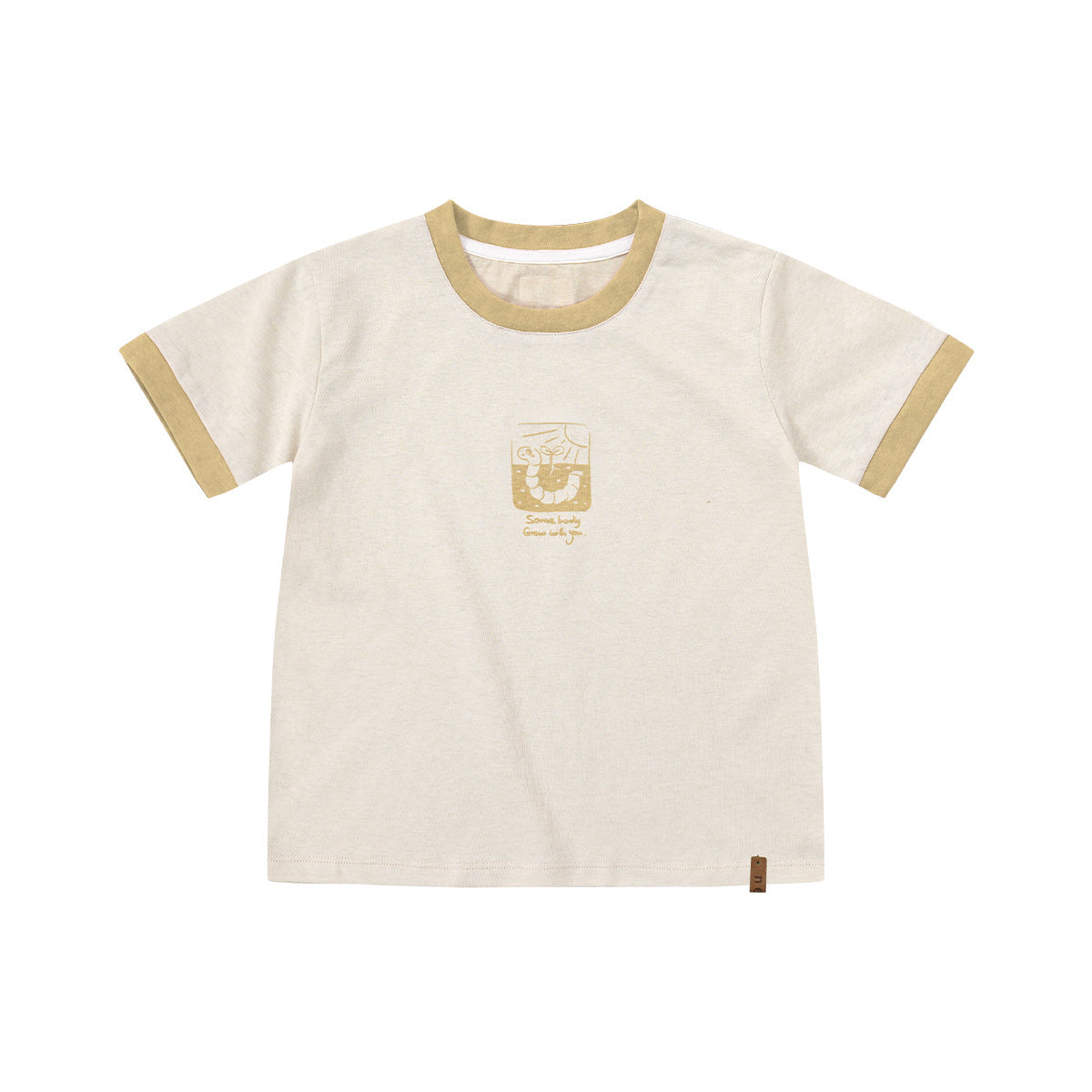 Children's Seedling Memory Summer Short-sleeved Versatile Breathable Contrast Children's T-shirt