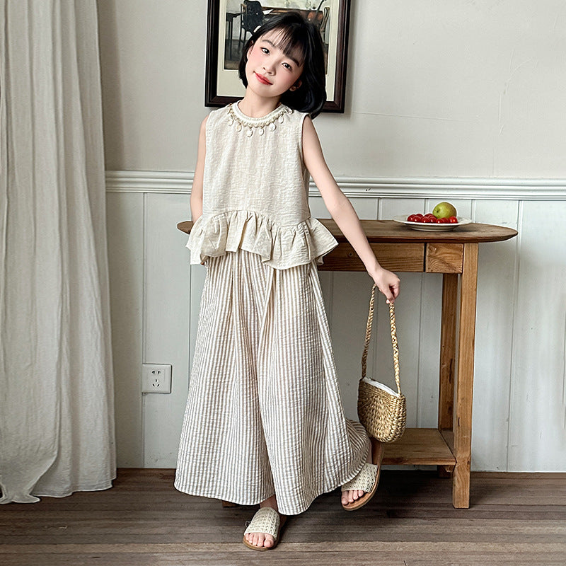 Summer Suits Korean Style Sleeveless Vest Children's Suit