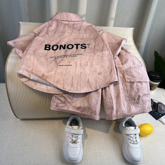 Children's Summer Trendy Cool Thin Short-sleeved Clothes Children's Suit