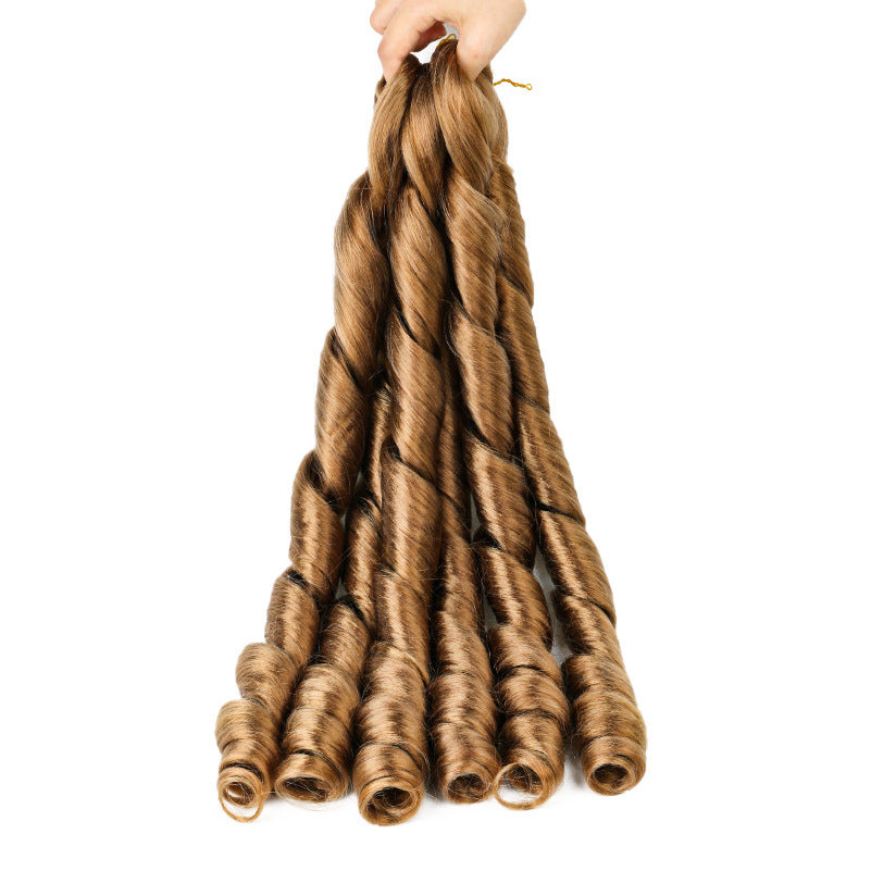 Fiber Low Temperature Tube Curved Large Wig Long Curls