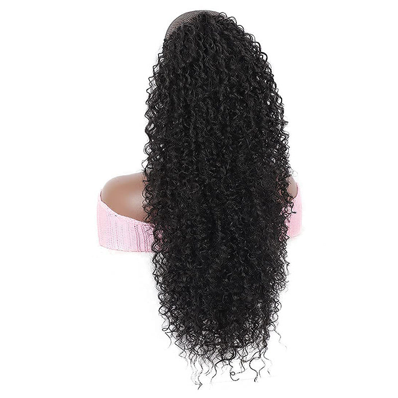 African Small Volume Drawstring Long Hair Wig Ponytail