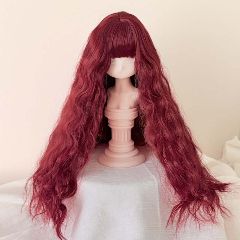 Silk Props With Bangs Small Curls Hair Cos Wig