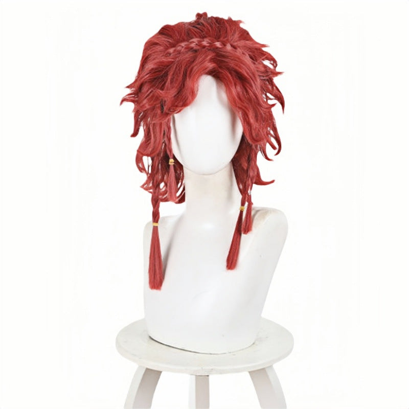 V Archer Rust Red Top Modeling One-piece Twist Braid Short Cos Wig
