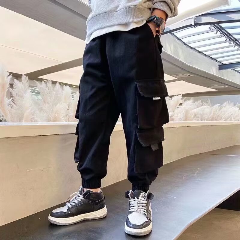 Children's Teens Autumn Clothing Trousers Overalls Boy Children's Pants