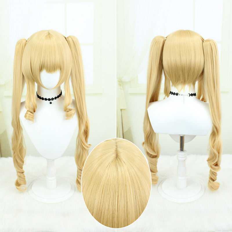 Real Red Honey Color Fiber Roman Curly Cos Wig