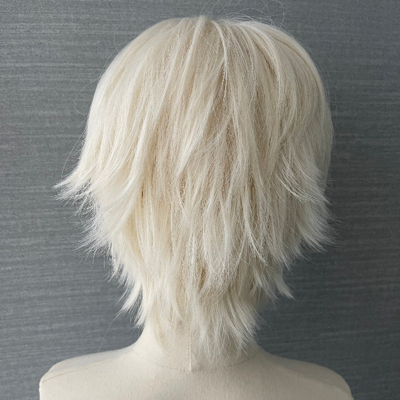 Men's Hair Differential Broken Cover Platinum Natural Fluffy Boys Men's Wig